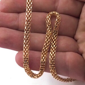 1mt Mesh chain yellow tone  5mm z121
