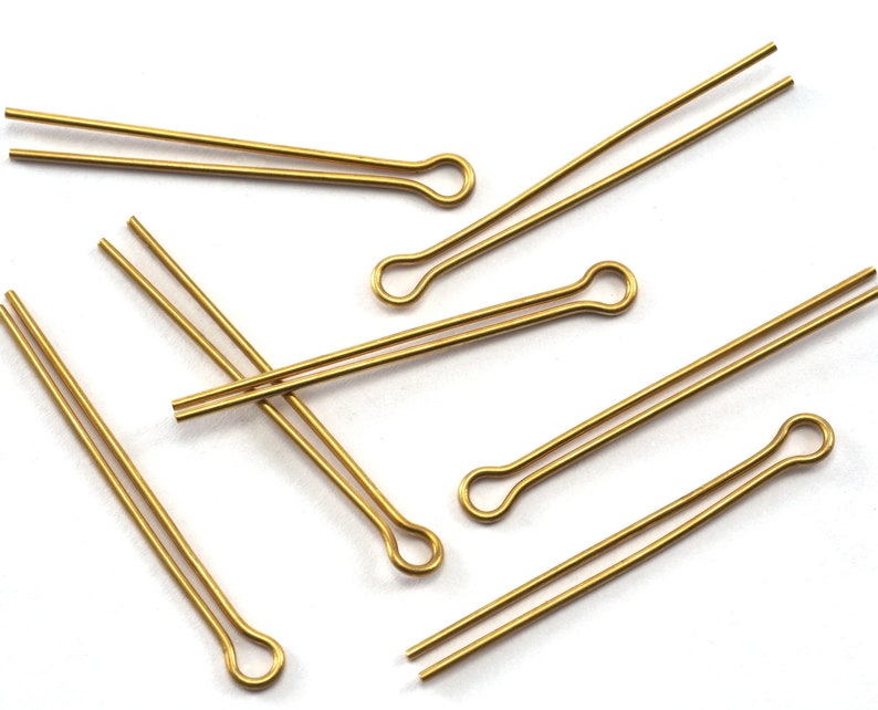Brass Split Pin 35mm thickness 0.9mm Raw Brass 2252 Etsy