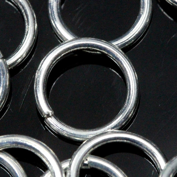 20 Antique Sterling Silver Plated Open Jump Ring 4mm Diameter 21 Gauge