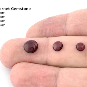Granato 4mm 5mm 6mm 8mm Pietra preziosa Rotonda Pietre a cupola Flatback Cabochon cab7-7