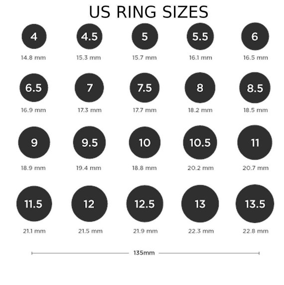 Ring size information - earrings, pendants, bracelets, rings, necklaces,  jewelry, presents for women, elements