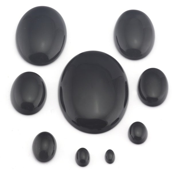 Natural Onyx Oval Cabochon Flat Back 4x6 6x8 8x10 10x12 10x14 12x16 13x18 15x25 18x25 22x30 30x40mm - no hole