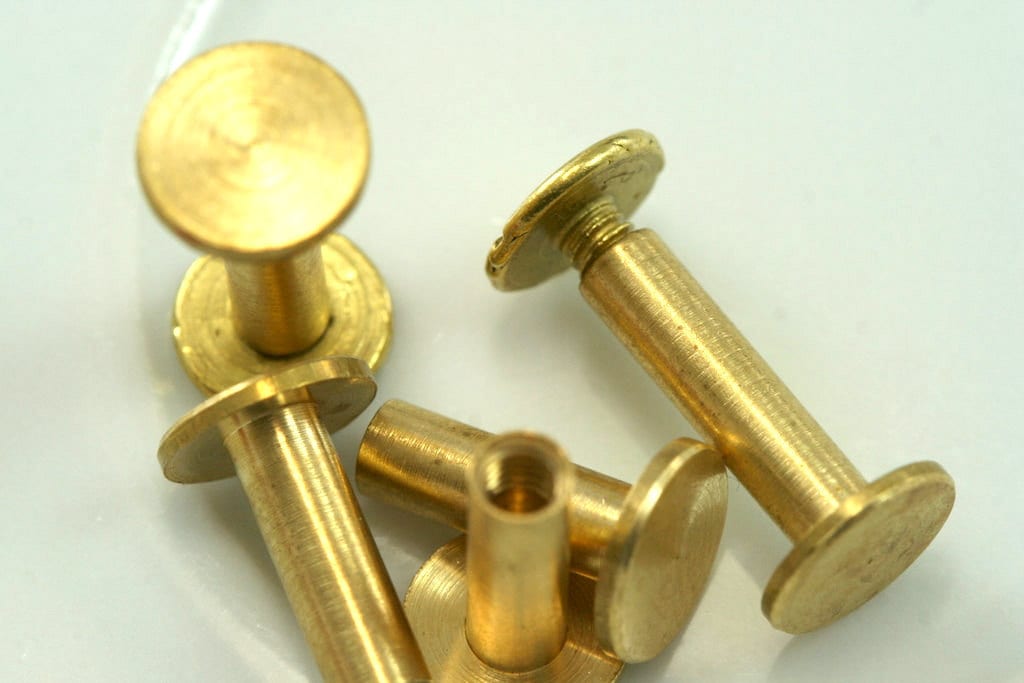 Screw Rivets Chicago Screw / Concho Screw 31x9mm Raw Brass Etsy Australia
