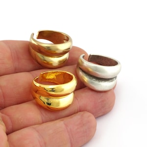 Adjustable Brass Ring (18.75mm 8.5US inner size) 3014 image 2