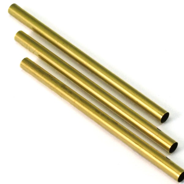 Raw Brass round tube 5x80mm ( 4.5mm hole) 2173