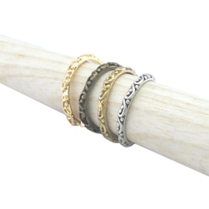 Minimalist Adjustable Ring (Raw Brass / Antique Silver plated / Antique Bronze / Shiny Gold Plated) brass (16.5mm 6US inner size) 616