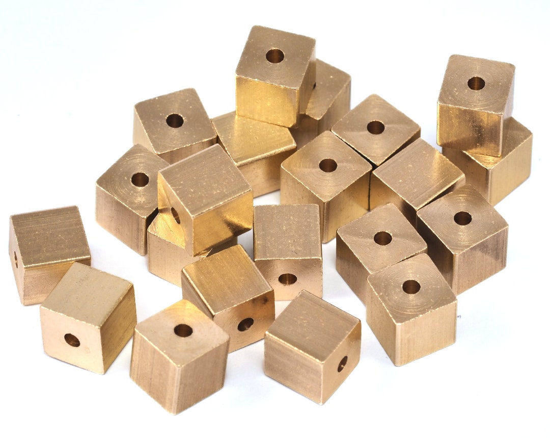 Raw Brass Cube Stamping Cube 8x8mm Square Cube Rod Industrial Design ...