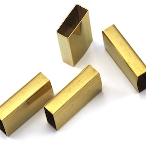 rectangular tube raw brass 20x5x12mm (hole 4.6x11.6mm) bab  2245