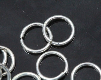 Open jump ring 6mm 20 gauge( 0,8mm ) (4.4mm inside diameter) silver plated brass jumpring 620JS-22 1159S