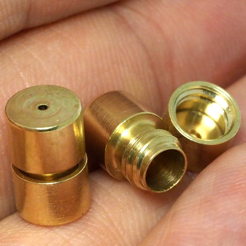 Screw Cylinder Barrel Clasp 10x7mm Raw Brass 1496 Msl Etsy