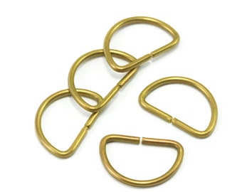 D Rings raw brass  jump rings 12x17.5mm 2160-60