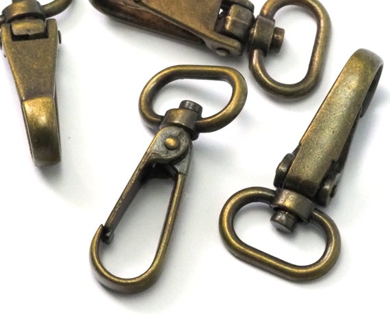 Giratorio garra de langosta Broches Clips de gatillo Gancho de Latón Antiguo para la correa de 20mm Giratorio garra de langosta Broches Clips de gatillo Gancho de Latón Antiguo para la correa de 20mm