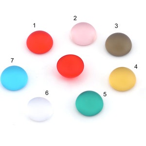 Zeeglas 8 mm rode Tsjechische cabochons met platte achterkant 80CB CAB12
