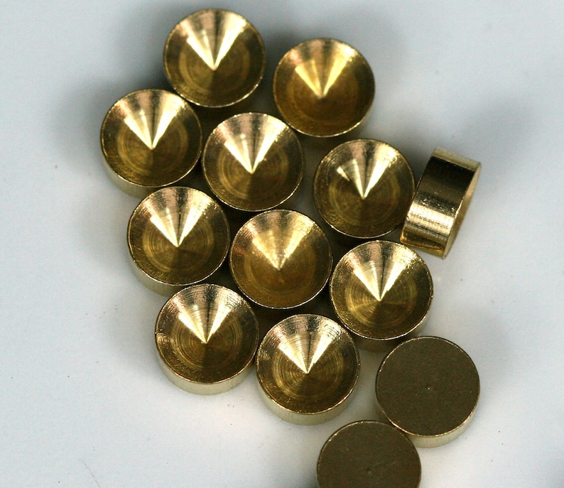 Raw Brass 8mm Pendant Finding Setting 1547 Etsy