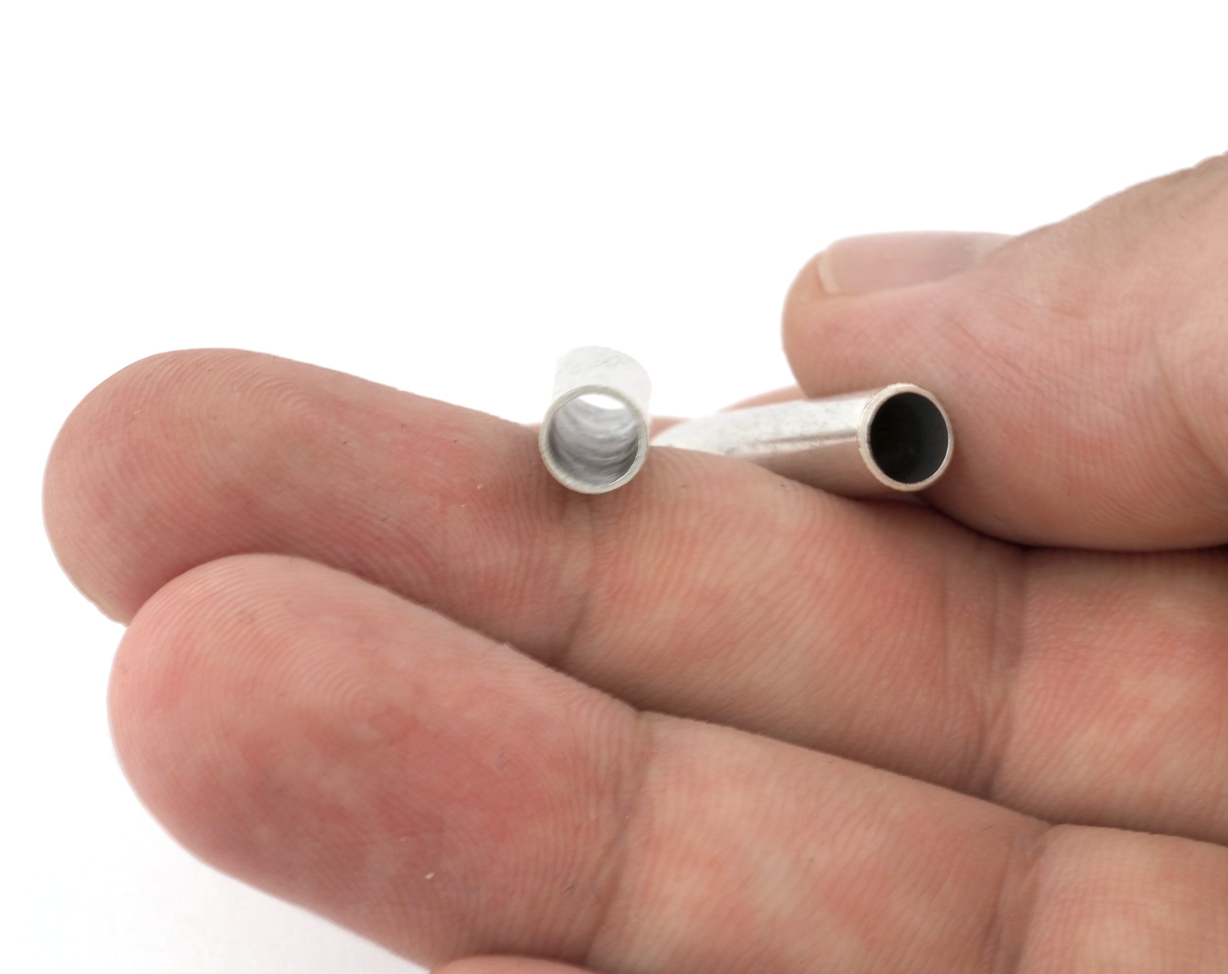 【ryo-ryo】CANAL ACCESSORY CMMOR1189 Diagonal Cut Tube Rod Charms Antique Silver Plated Brass