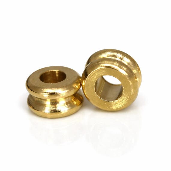 Raw Brass Spacer Beads 6x4mm 3mm Hole, Brass Spacer Bead, Metal Spacer Beads, Jewelry Making Supplies, Brass Jewelry Findings bab3 1317R