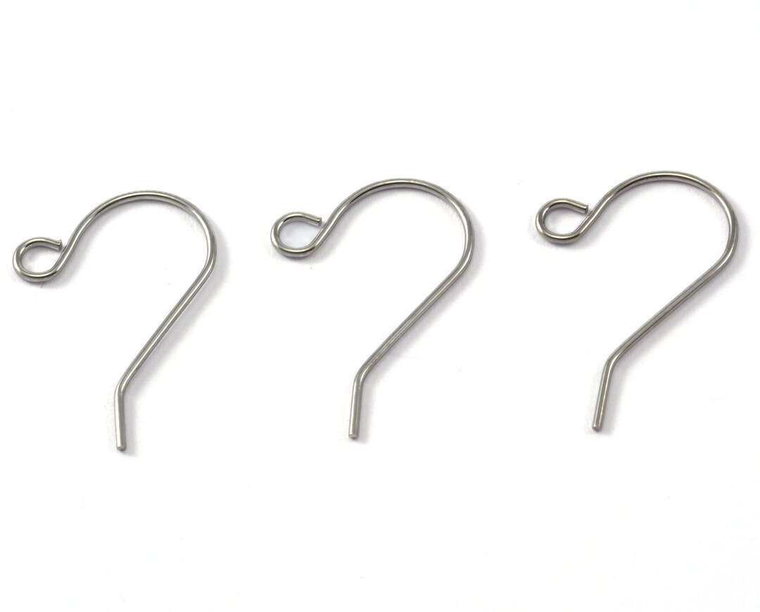 Fish Hook Brass Earring Wire Earring Posts Nickel Free Brass 22mm 0