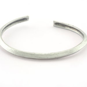 Bracelet Antique Silver Plated Brass  (65mm inner size - Adjustable ) OZ3180