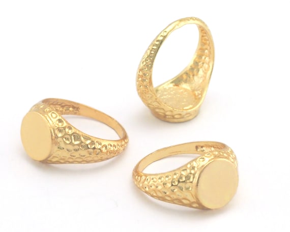 Blank signet ring deals