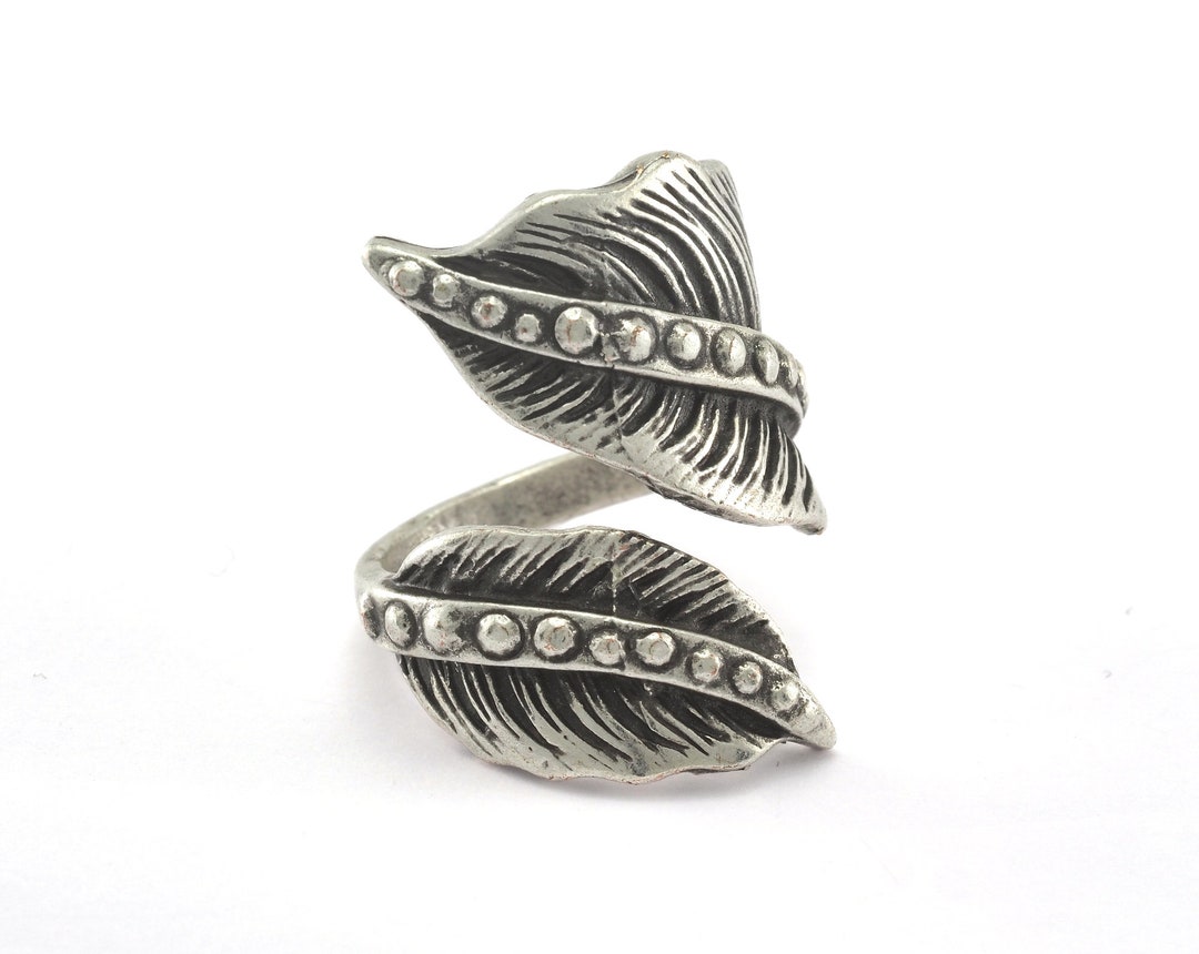 FLOWERS DETAILS ADJUSTABLE RING - SILVER