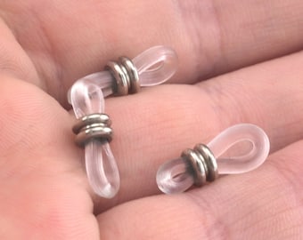 Gummi für Brillenkettenhalter - Ersatzschleifen, Vier Ersatz-Enden -0396