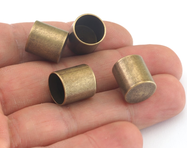 Cord End Caps Antique Bronze Brass 13x12mm 11mm Inside Etsy
