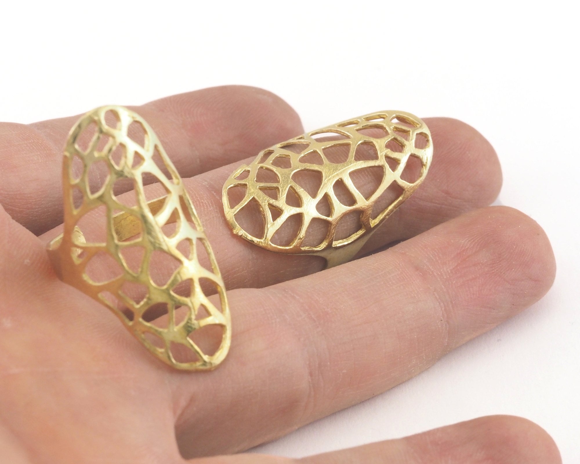 made in dirty ネックレス（SV925×brass） Adjustable Long Ring Raw Brass 37mm (18mm 8US Inner Size