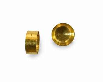 Raw Brass Bezel Cup Setting 6mm Brass Cabochon Settings, Jewelry Making Findings Bulk 1545