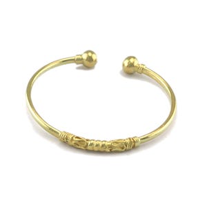 Armband balhoofd ruw messing (binnenmaat 55 mm - verstelbaar) 2961