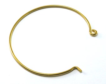 Wire Bracelet 55mm Gold plated brass  N140