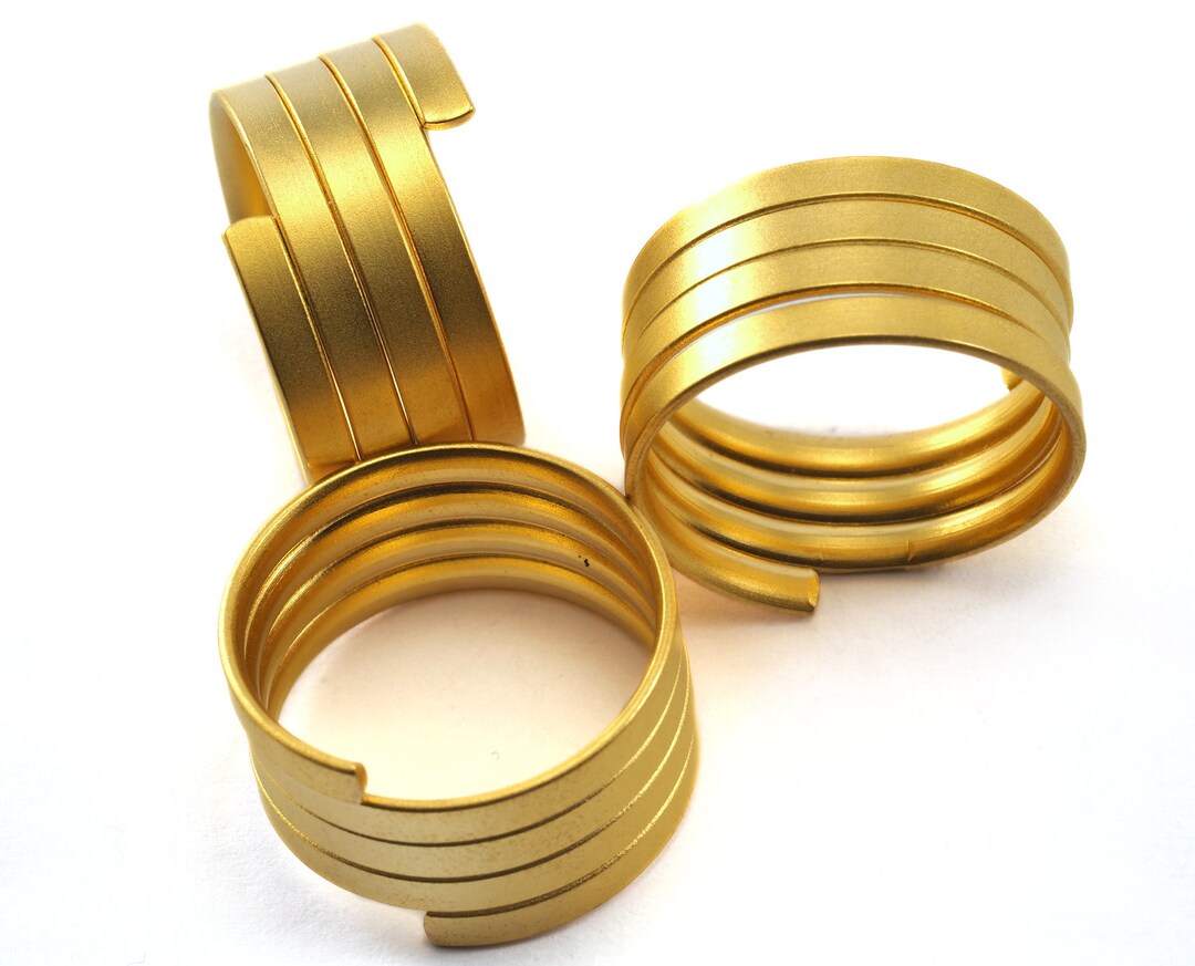 20x13mm hole 17,8mmus 7 1/2 Gold Plated Brass Knuckles Ring, Industrial