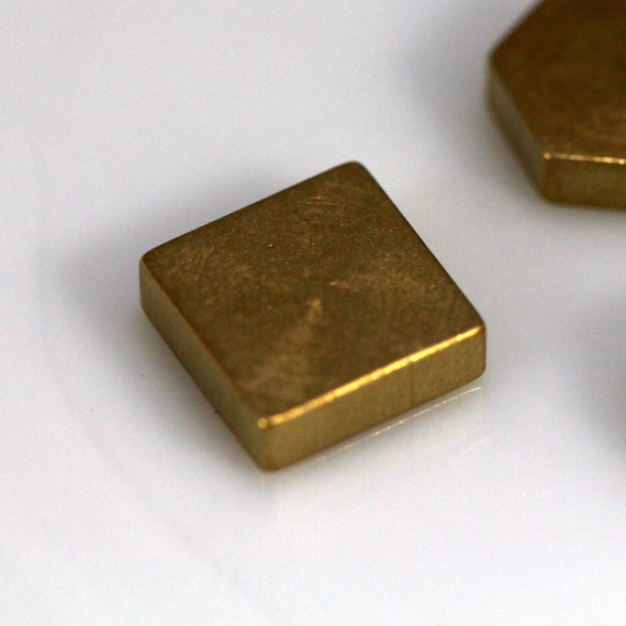 Square Charms Raw Brass Findings Stamping Tag Square Pendant Square Medallion Stamping Blank AE168 20 Pcs 20mm Raw Brass Square Disc