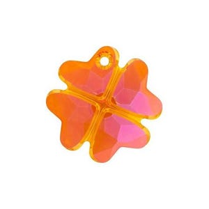 Pendentif trèfle 6764 Cristal Swarovski® Astral Pink (001) (API) 23 mm