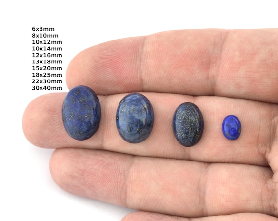 Lovionus89 18 x 13 mm cabochon ovali con retro piatto di cristallo pietre preziose perline per la creazione di gioielli fai da te, confezione da 10, pietra di luna
