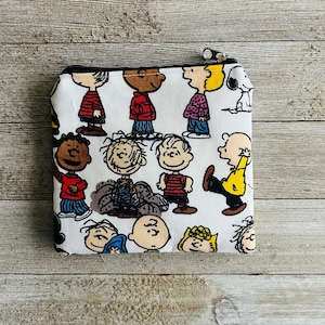 Handgemachte handgenähte Wonky Peanuts Münze Geldbörse. Einzelstück