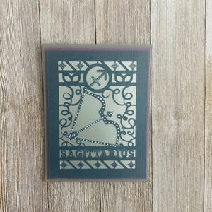 Carte souvenir d'anniversaire du signe du zodiaque : Sagittaire