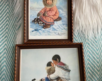 Vintage Contemporary Canadian Art Card Series Framed Nori