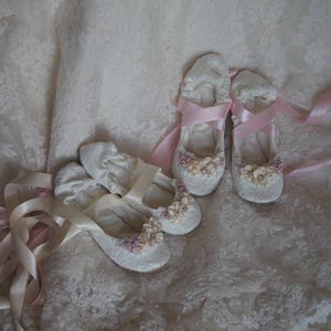 Blush Princess Bridal Ballet Shoes, Blush Pink Fancy Bridal Ballerina Slipper, Blush Pink Flat Wedding Shoes, Blush Pink Bridal Flat Shoe image 4