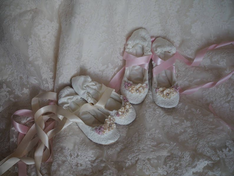 Blush Princess Bridal Ballet Shoes, Blush Pink Fancy Bridal Ballerina Slipper, Blush Pink Flat Wedding Shoes, Blush Pink Bridal Flat Shoe image 4