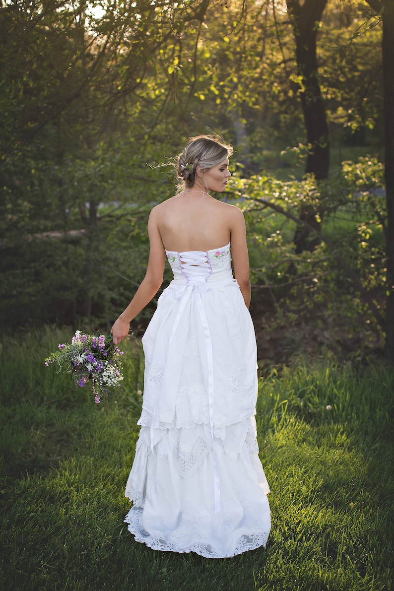 Wildflower Embroidered Wedding Corset Dress Wildflower Etsy