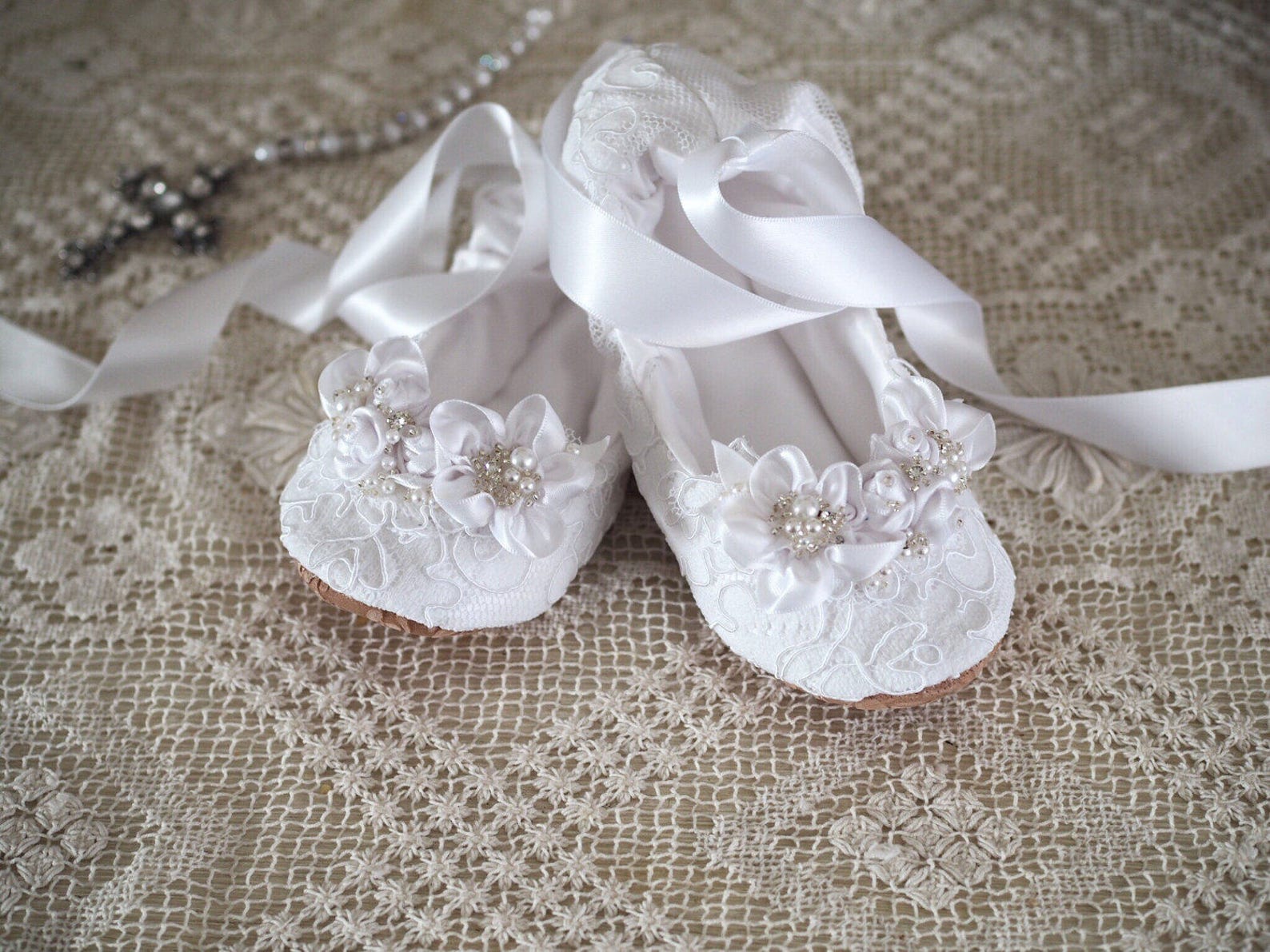 white lace first communion princess ballerina slipper ~ first communion satin ballet shoe ~ princess flower girl ballet flat white lace first communion princess ballerina slipper ~ first communion satin ballet shoe ~ princess flower girl ballet flat