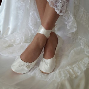 white ballet shoes for wedding
