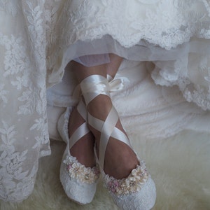 Blush Princess Bridal Ballet Shoes Blush Rose Ballerina Wedding