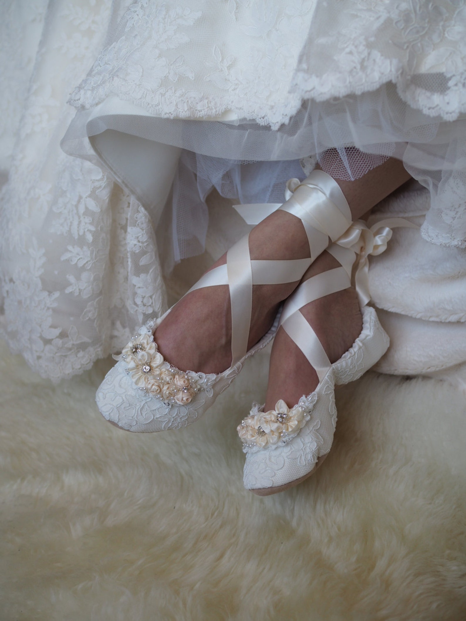 Princess Ballet Bridal Slipper, Ballerina Style Bridal Shoe, Extra Princess Ballet Bridal Slipper, Ballerina Style Bridal Shoe, Extra