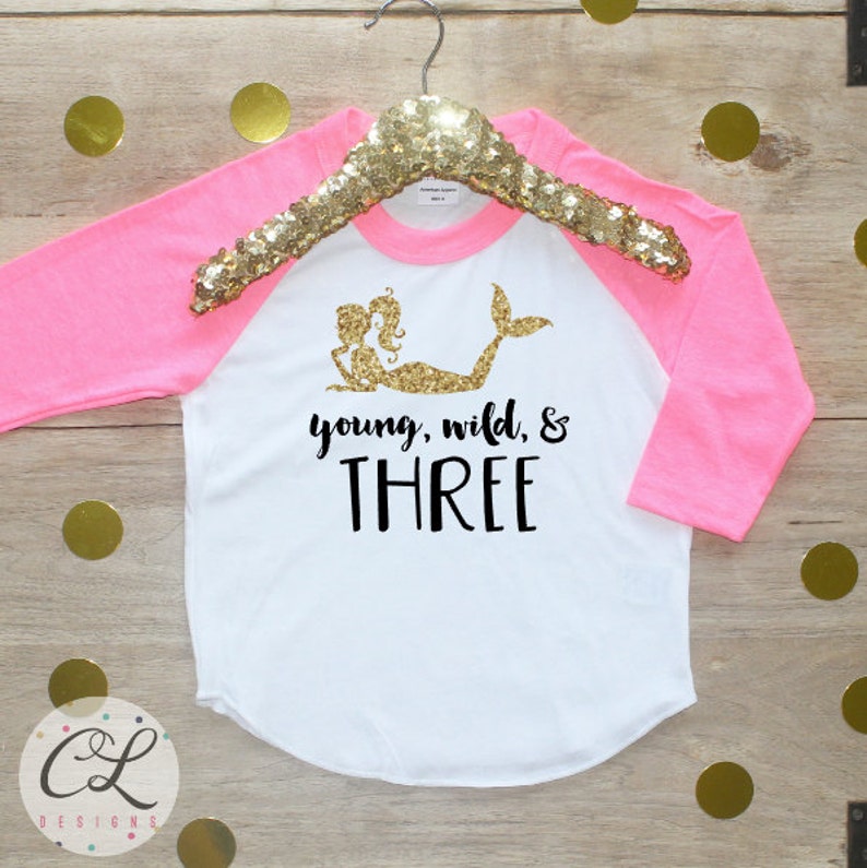Young Wild /& Three Birthday Outfit3rd Birthday OutfitThree birthday girl