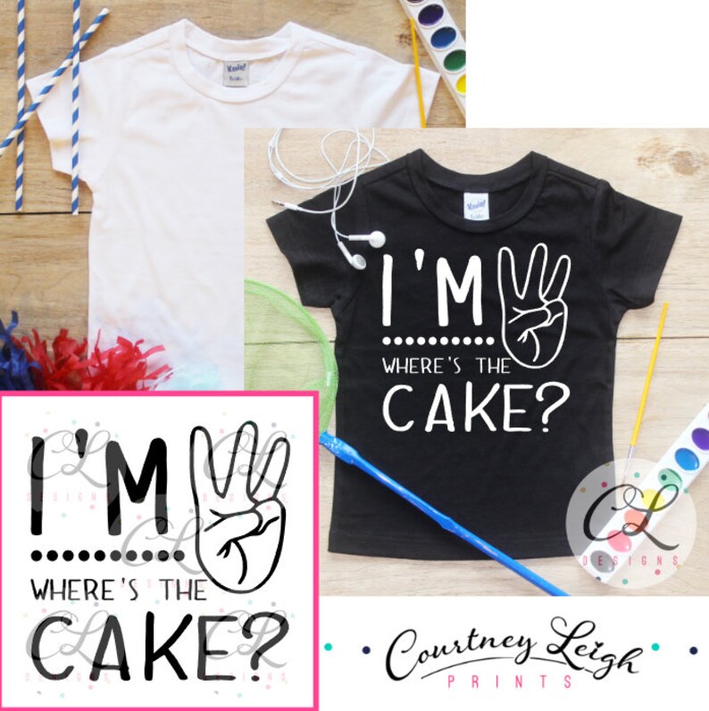 I/'m This Many Three Finger Birthday T-Shirt For Boys 3rd Third Birthday Tee 3