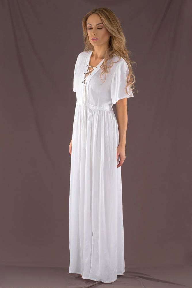 Womens Summer Beach Dress in Cotton Gauze Plus size. Etsy