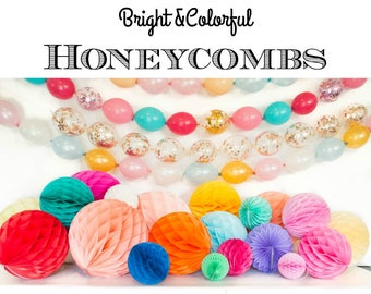 Tissue Balls Honeycomb Balls Dessert Table Decor Playroom Decor Paper Honeycomb Children's Party Decorations Party Centerpiece Hanging Decor