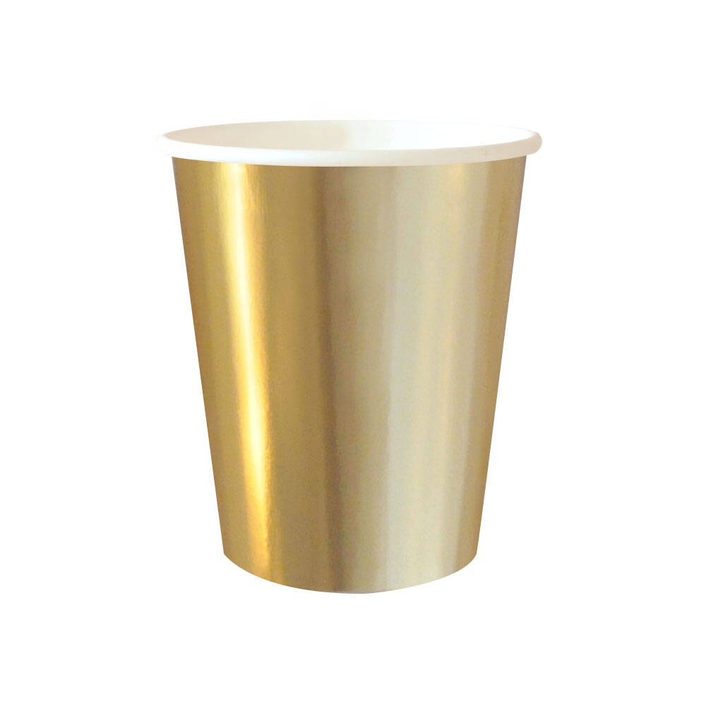 Gold Paper Cups Drinking Cups Gold Disposable Paper Cups Etsy