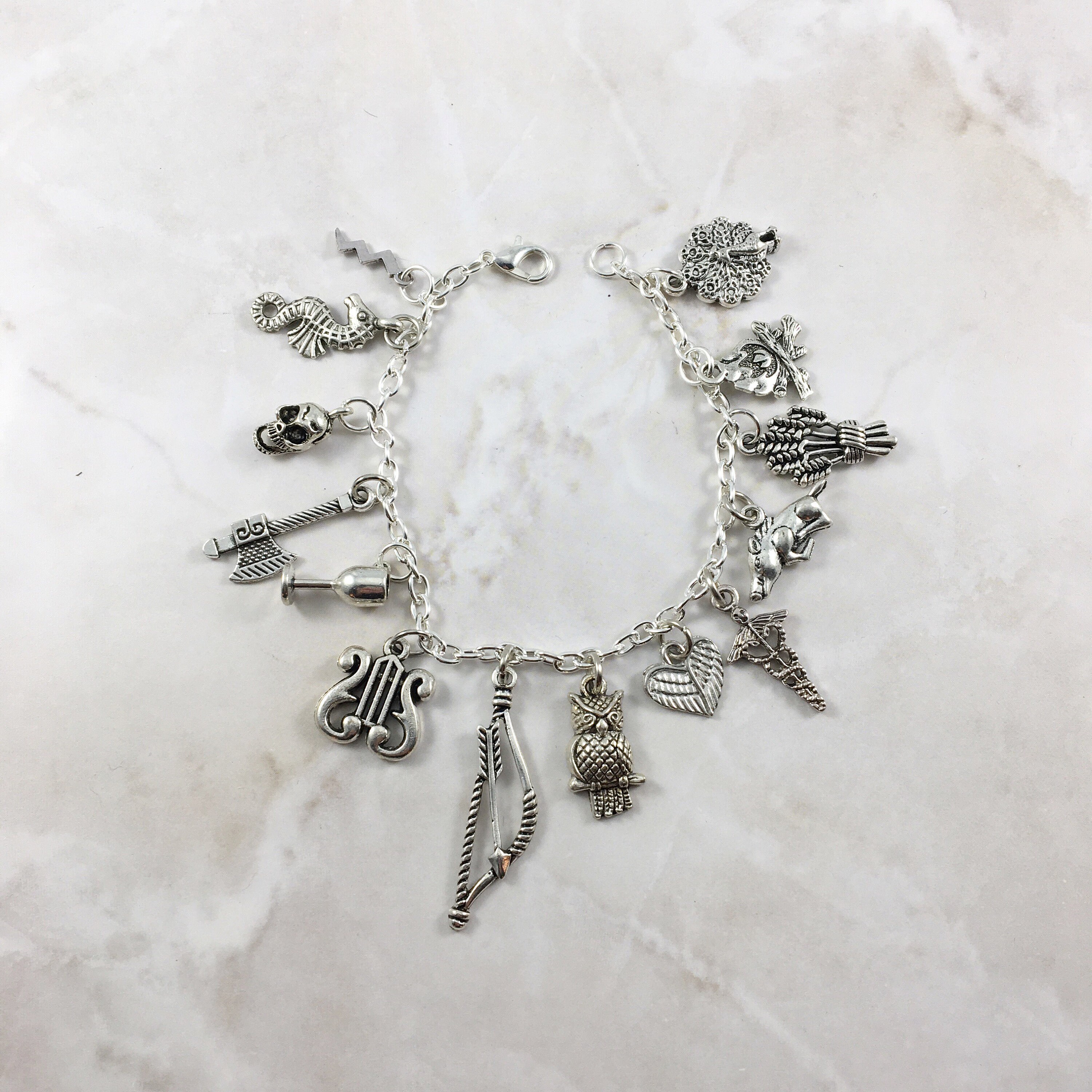 Greek Mythology Charm Bracelet Jewelry Olympians god Etsy